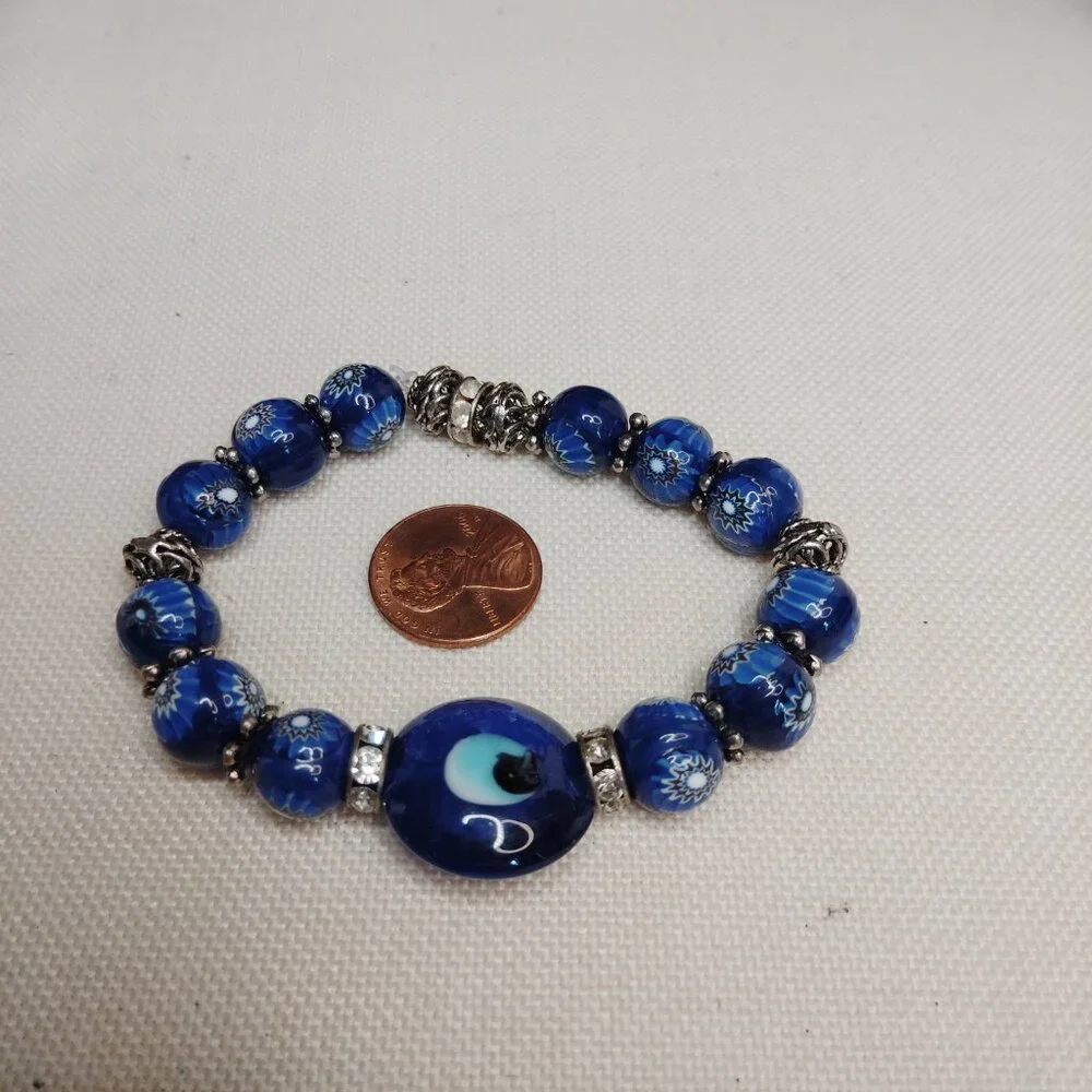Handmade Evil Eye Glass Bracelet